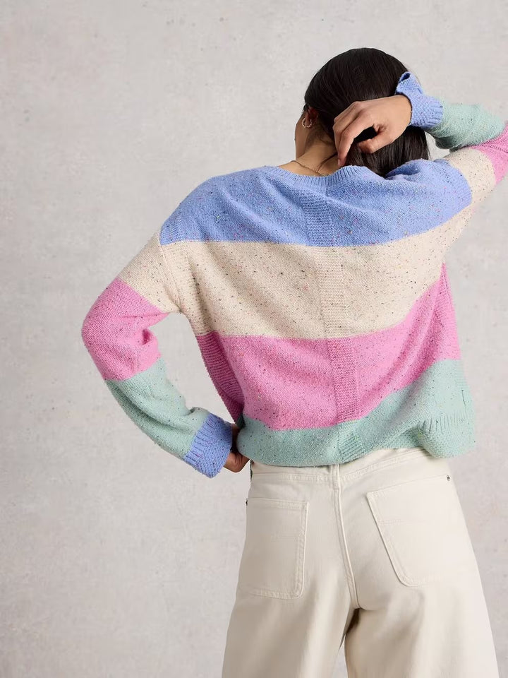 VICTORIA STRIPE JUMPER NAT MLT