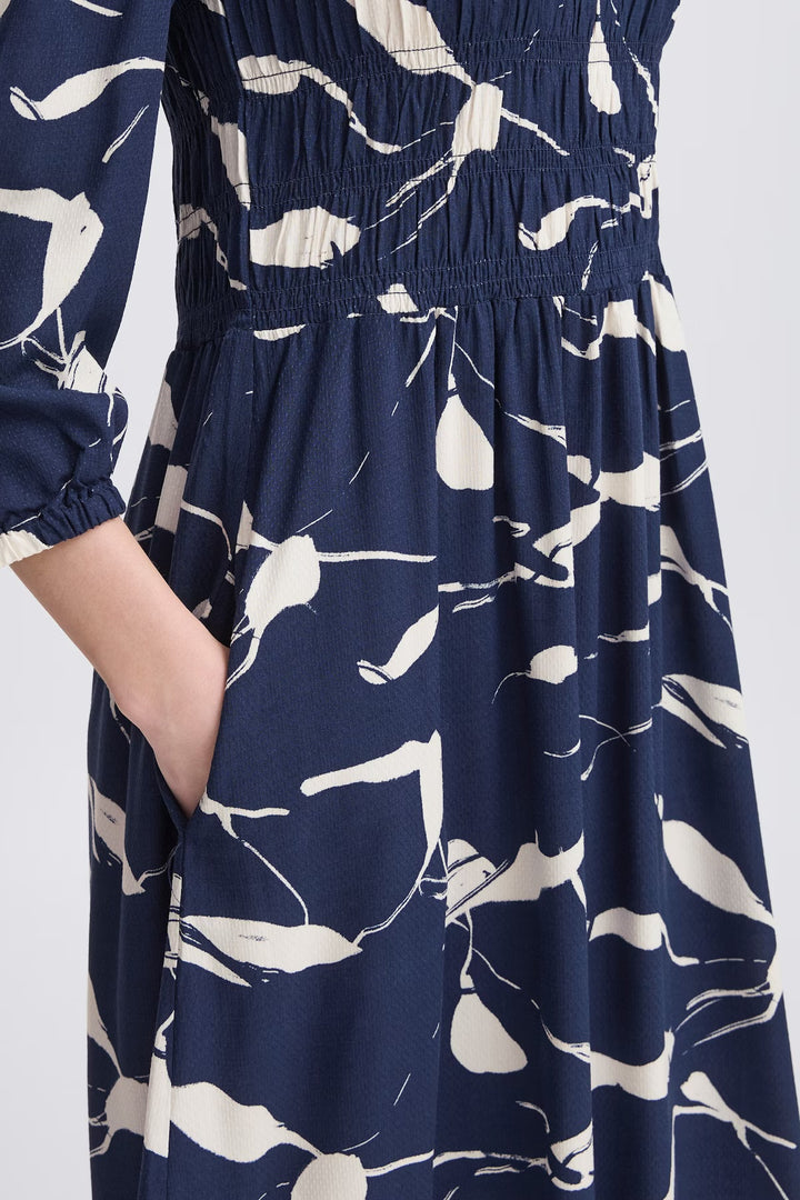 NAVY BLAZER MIX LALU DRESS