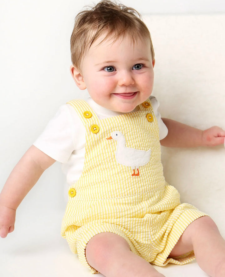 GODREVY DANDELION SEERSUCKER/DUCK DUNGAREE OUTFIT