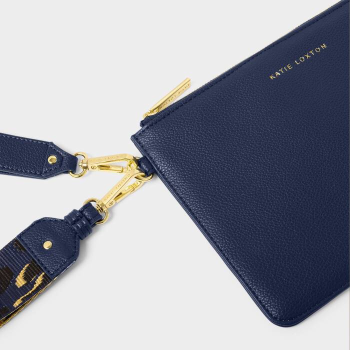 HALLIE WRISTLET POUCH MIDNIGHT BLUE