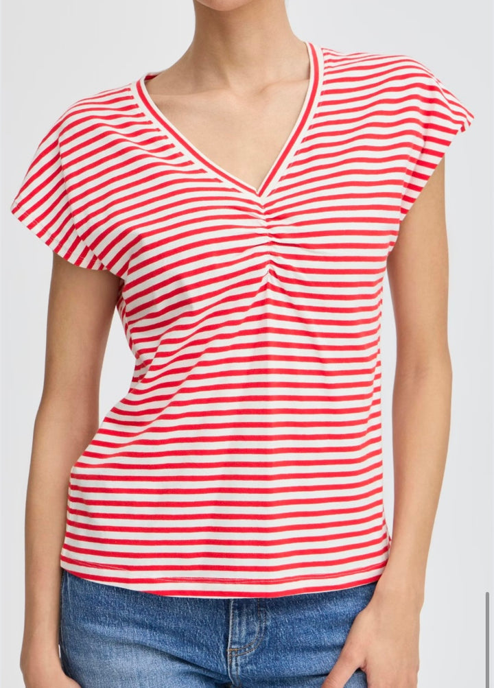 PANDINNA VNECK T-SHIRT PANDINNA FLAME STRIPE MIX