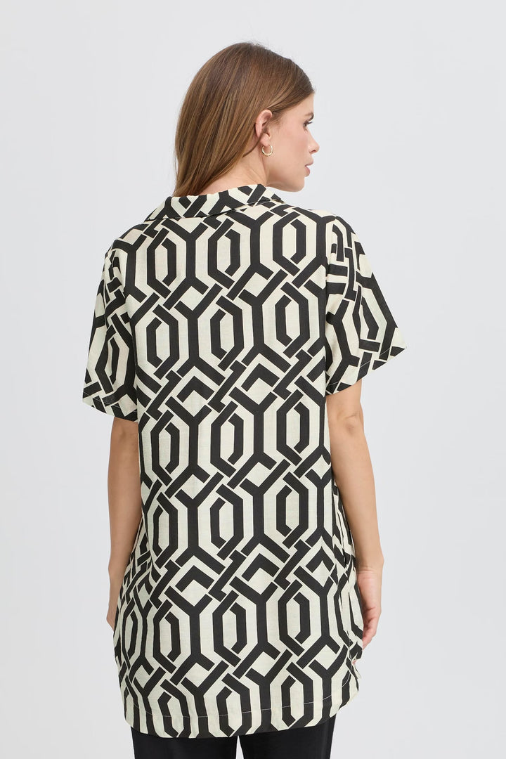ARIANA TUNIC WHISPER WHITE BLACK