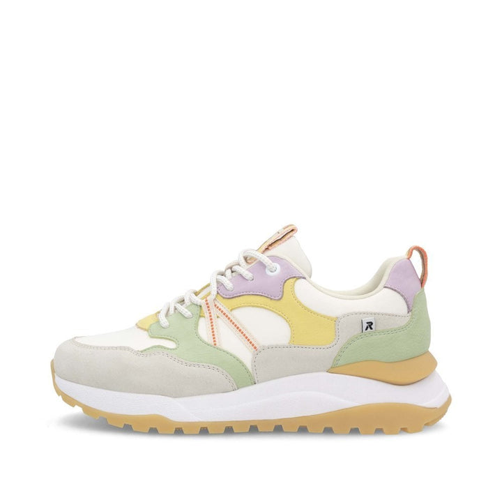 W2501-81 LADIES SHOES WHITE COMBINATION GESTROBELT