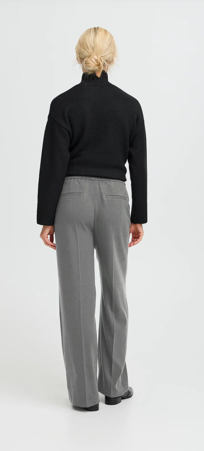 ENCORE TROUSERS MID GREY MELANGE