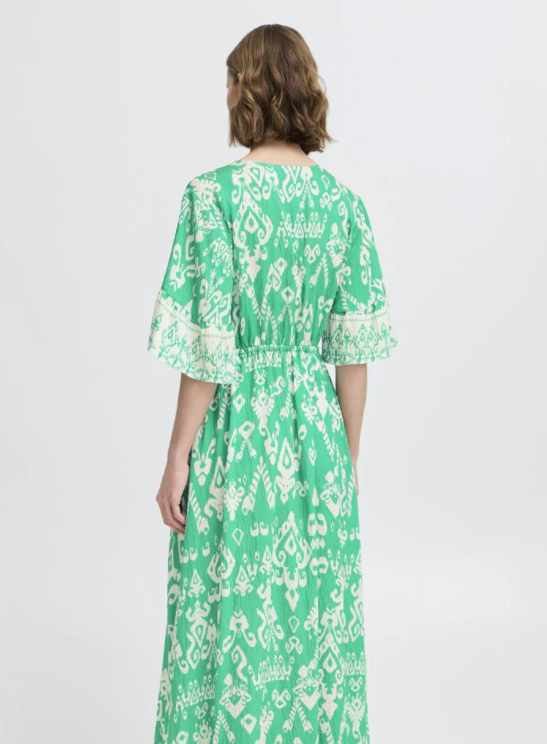 JASMINA LONG DRESS VIVID GREEN ETH MIX