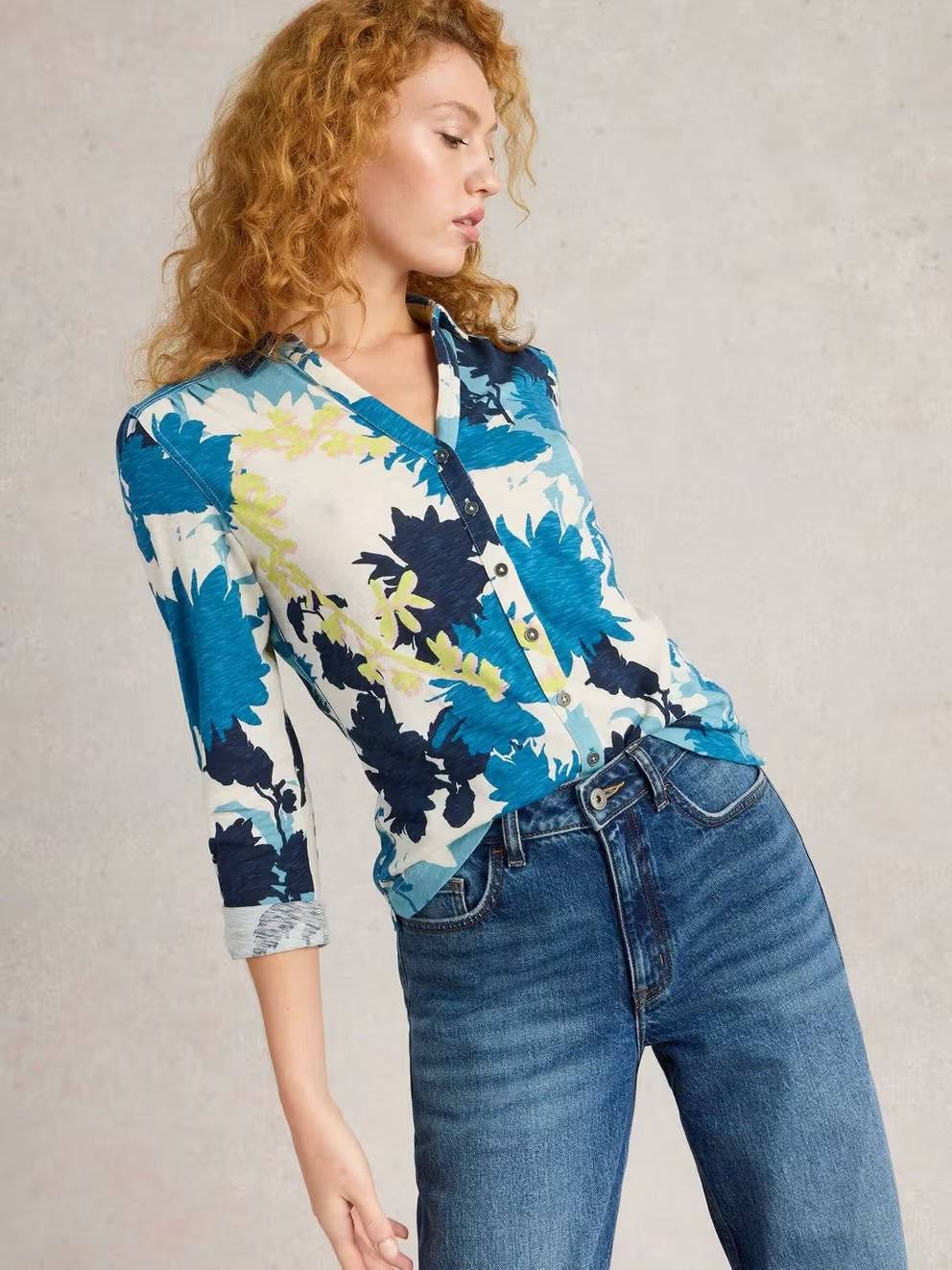 ANNIE JERSEY SHIRT WHITE MLT