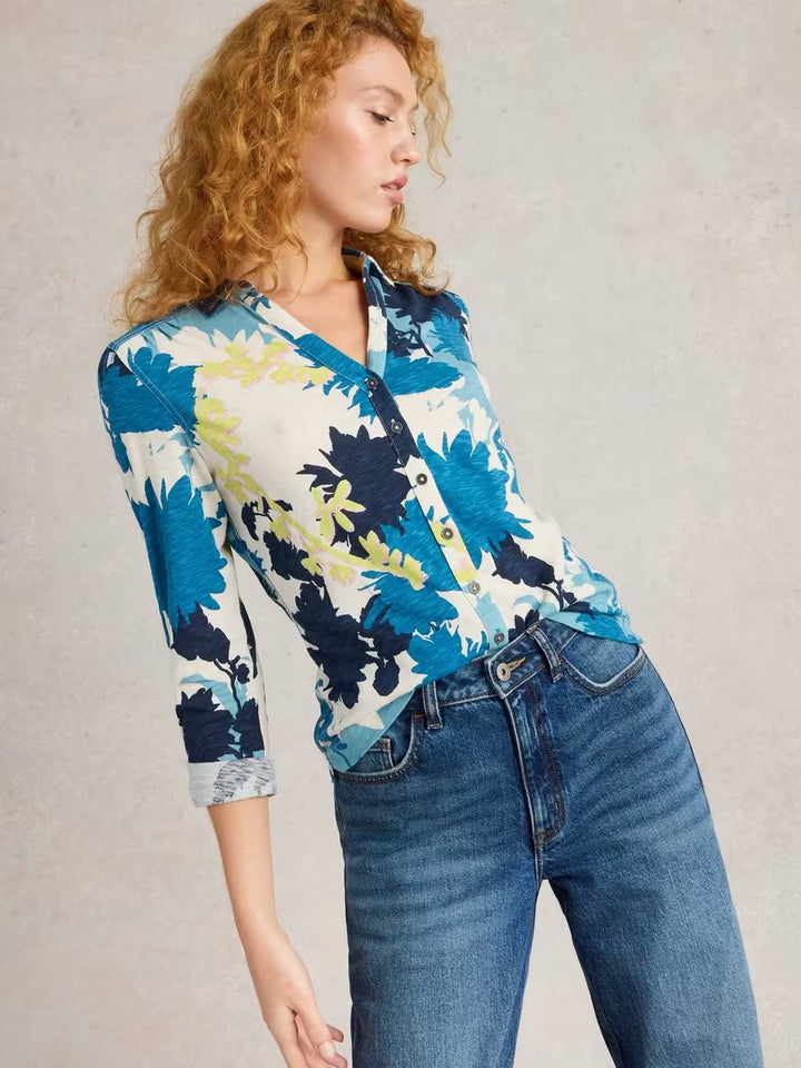 ANNIE JERSEY SHIRT WHITE MLT