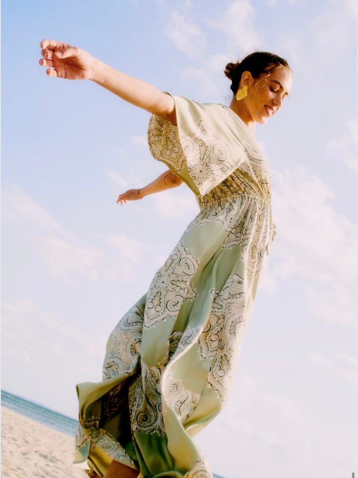 JANNIKE DRESS TEA PAISLEY MIX