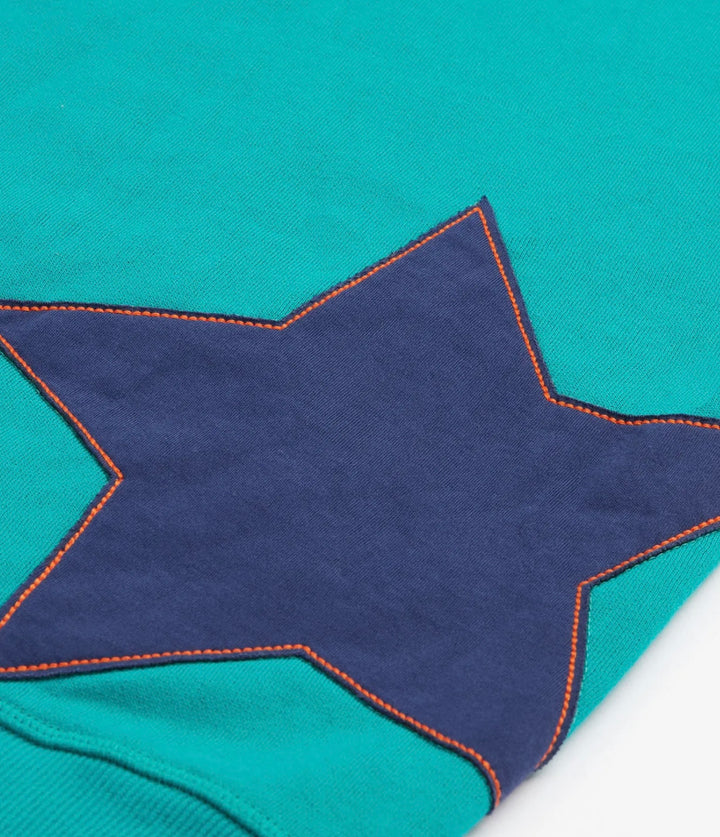 BRADY COLOUR BLOCK HOODIE, IGUANA/COLOURBLOCK STAR