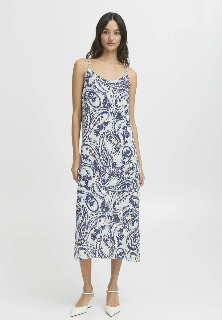 BLUE PAISLEY JOELLA SLIP DRESS