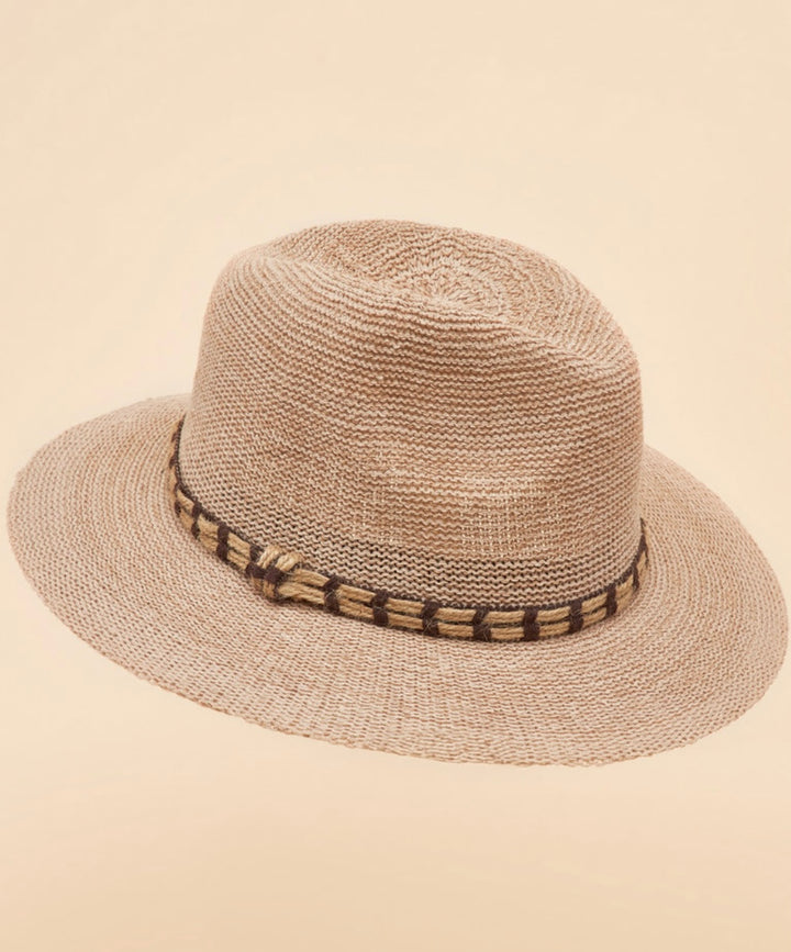 NATALIE NATURAL HAT WITH ROPE BAND