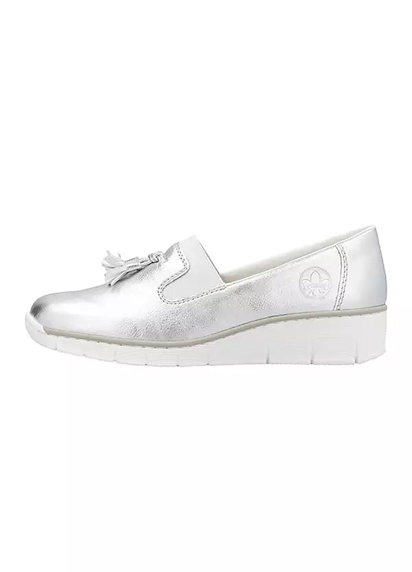53751-90 LADIES SHOES SILVER/PLATINUM SEITL. ANFLECHTER