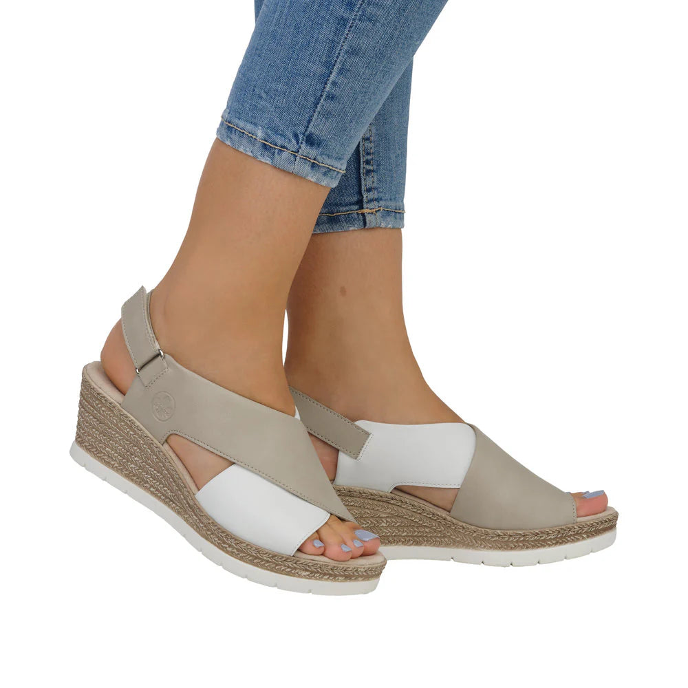 61975-62 LADIES' SANDALS BEIGE COMBINATION SEITL. ANFLECHTER