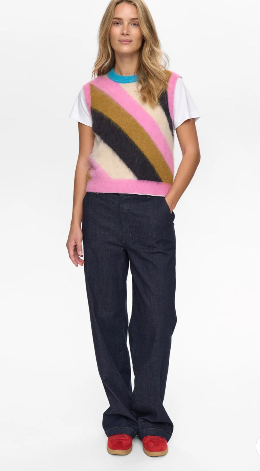 SURI MULTI STRIPE VEST OBSIDIAN