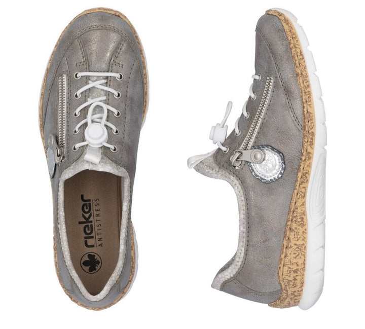 N4263-40 LADIES SHOES GREY SEITL. ANFLECHTER
