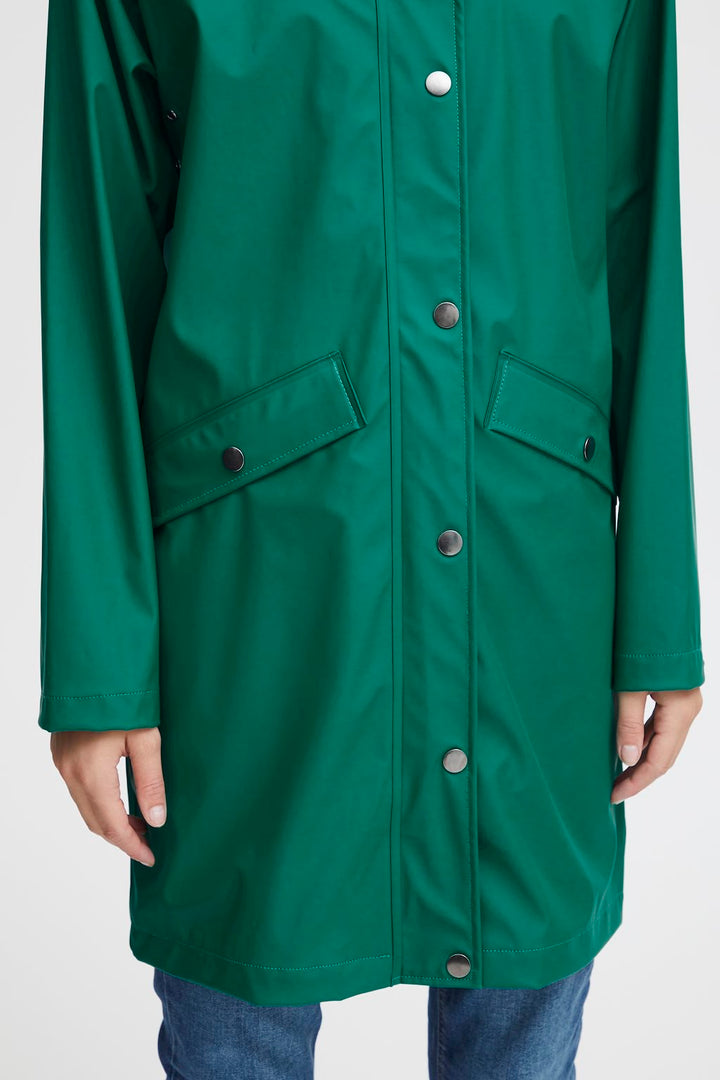 CADMIUM GREEN TAZI RAINCOAT