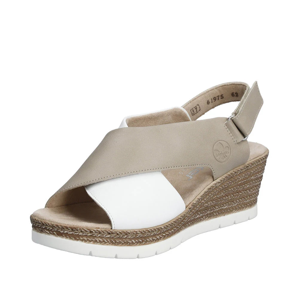 61975-62 LADIES' SANDALS BEIGE COMBINATION SEITL. ANFLECHTER