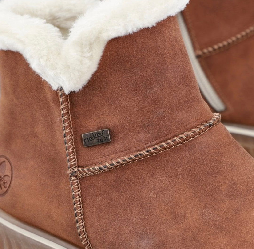 74260-25 LADIES BROWN MID HEIGHT BOOTS