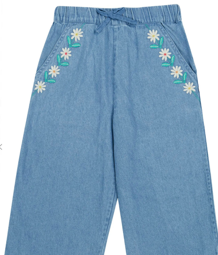 ELEANOR DENIM CULOTTES, DENIM/FLOWERS
