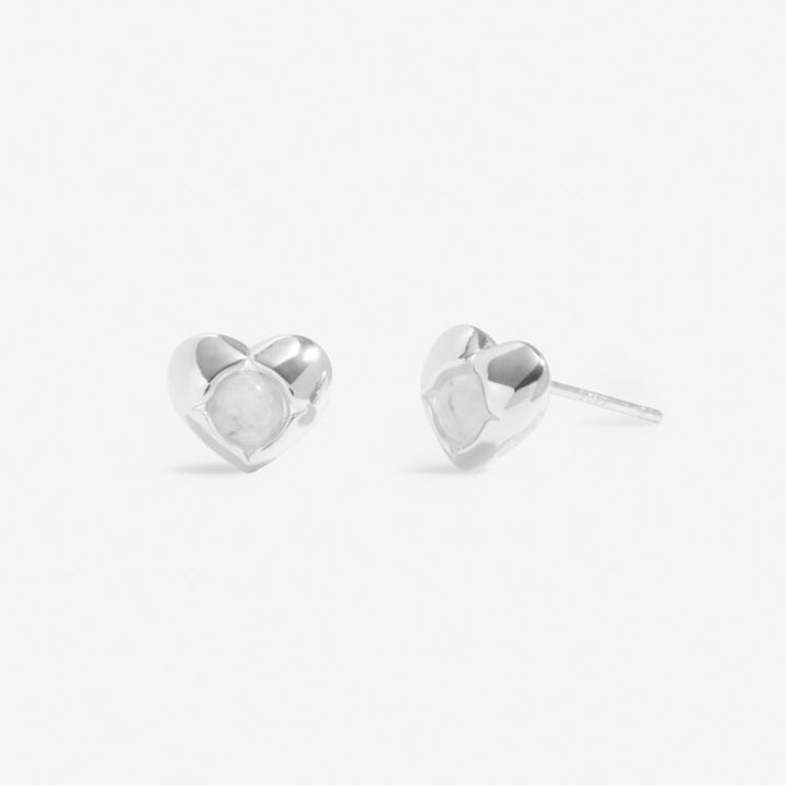 APRIL ROCK CRYSTAL BIRTHSTONE EARRINGS SILVER PLATED