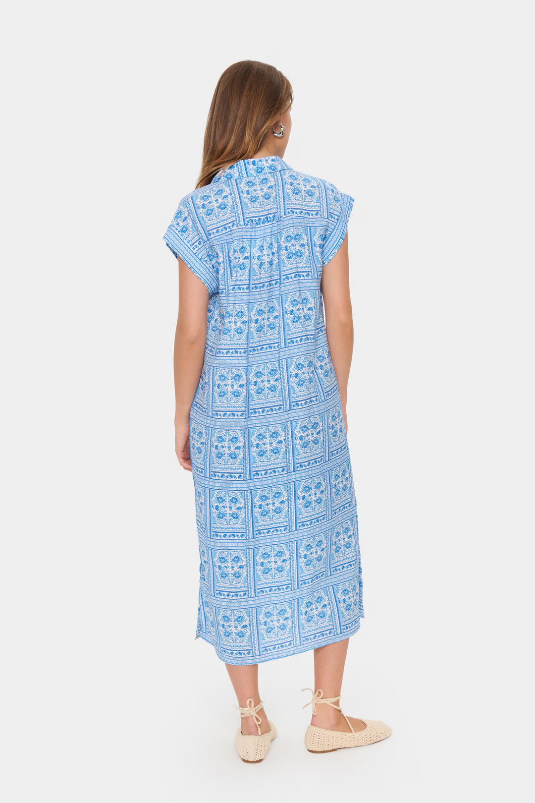 CAMPANULA PAISLEY SQUARES KAISA DRESS