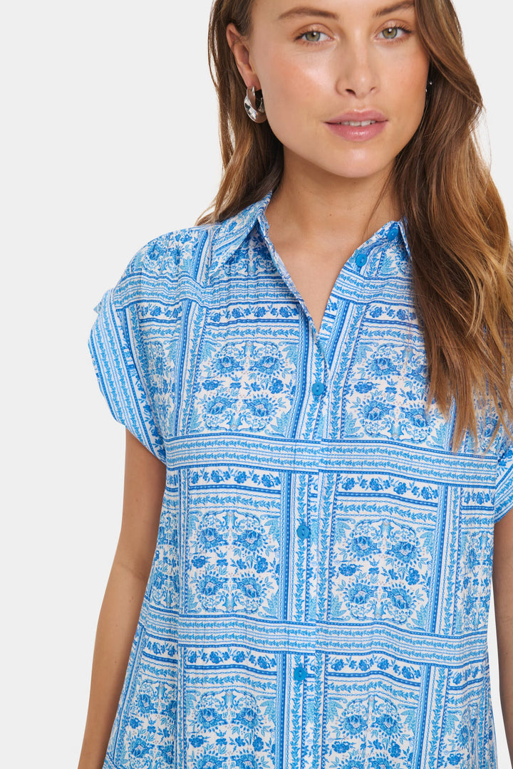 CAMPANULA PAISLEY SQUARES KAISA DRESS