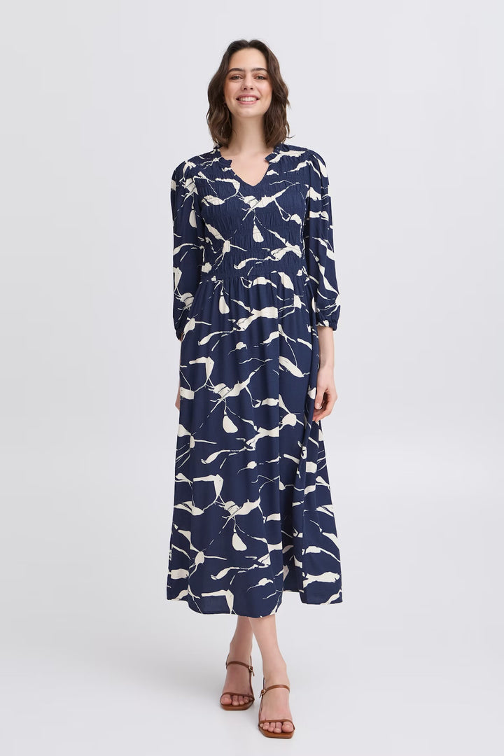 NAVY BLAZER MIX LALU DRESS