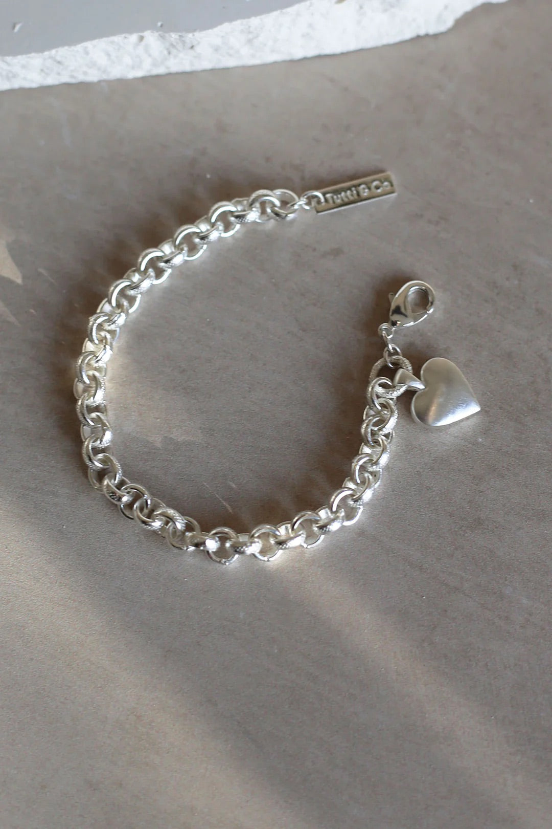 SOLACE SILVER HEART BRACELET