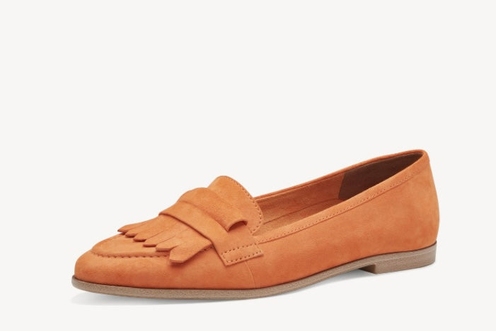 ORANGE LEATHER LOAFER