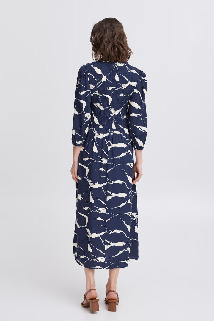 NAVY BLAZER MIX LALU DRESS