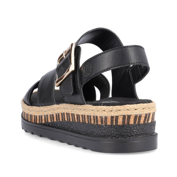 V7951-00 LADIES' SANDALS BLACK SEITL. ANFLECHTER
