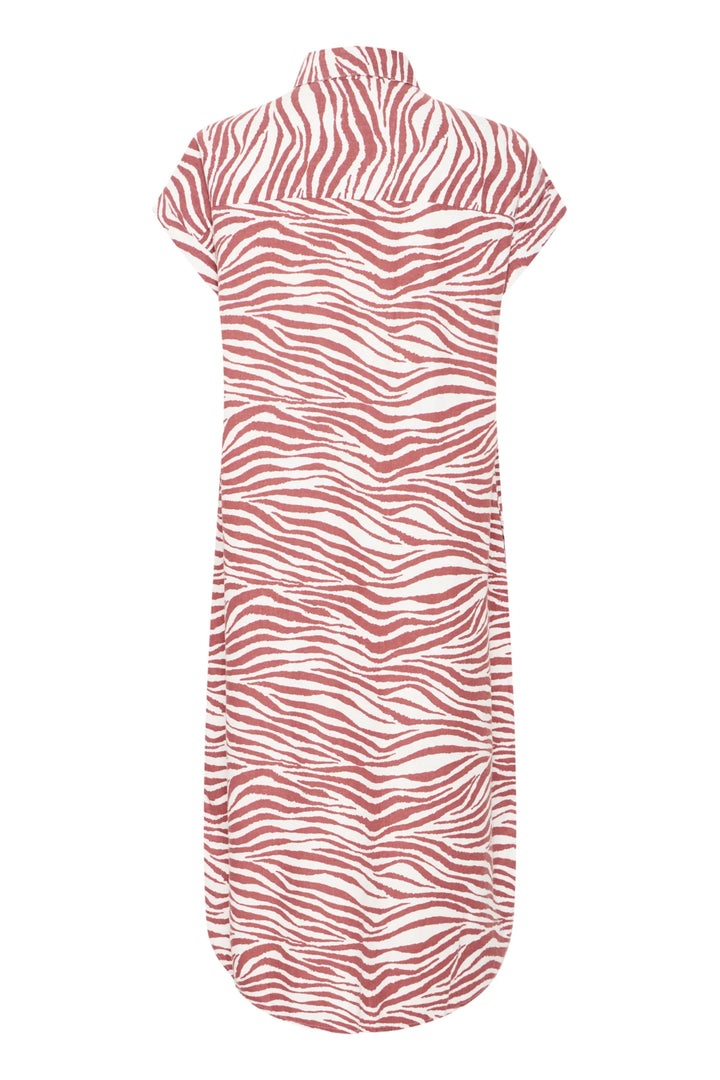 FALAKKA SS SHIRT DRESS ANIMAL LIGHT MAHOGANY MIX