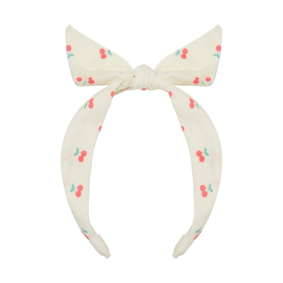 CHERRY TIE HEADBAND