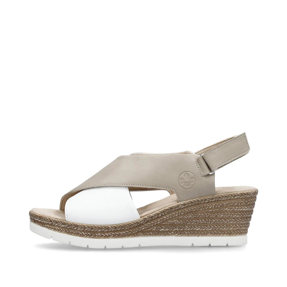 61975-62 LADIES' SANDALS BEIGE COMBINATION SEITL. ANFLECHTER