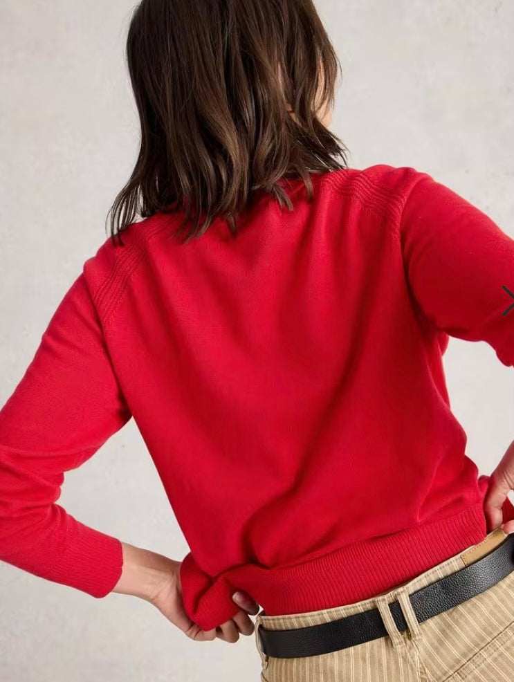 LULU CARDI MID RED