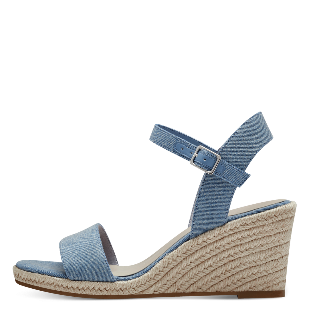 DENIM WEDGE SANDAL