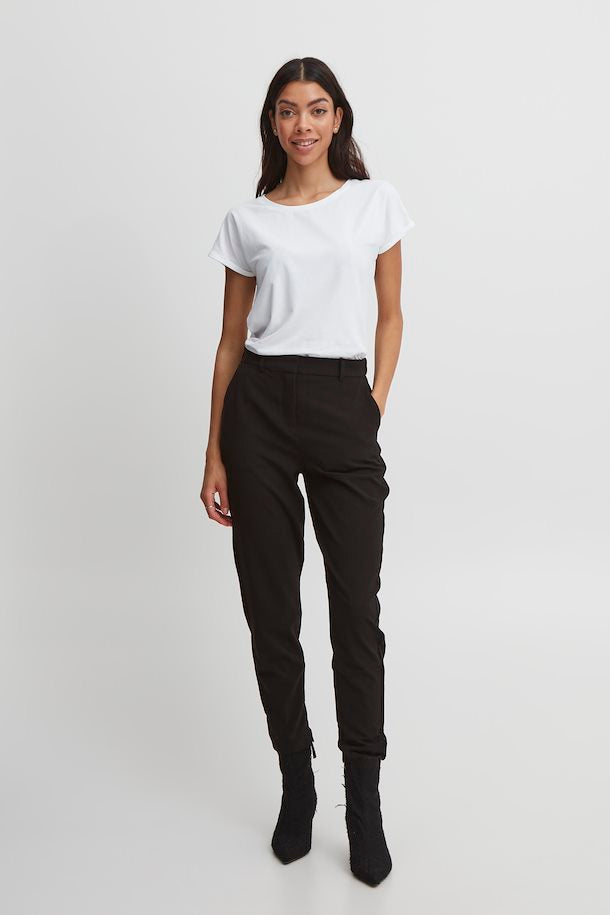 BLACK DANTA CROP TROUSERS