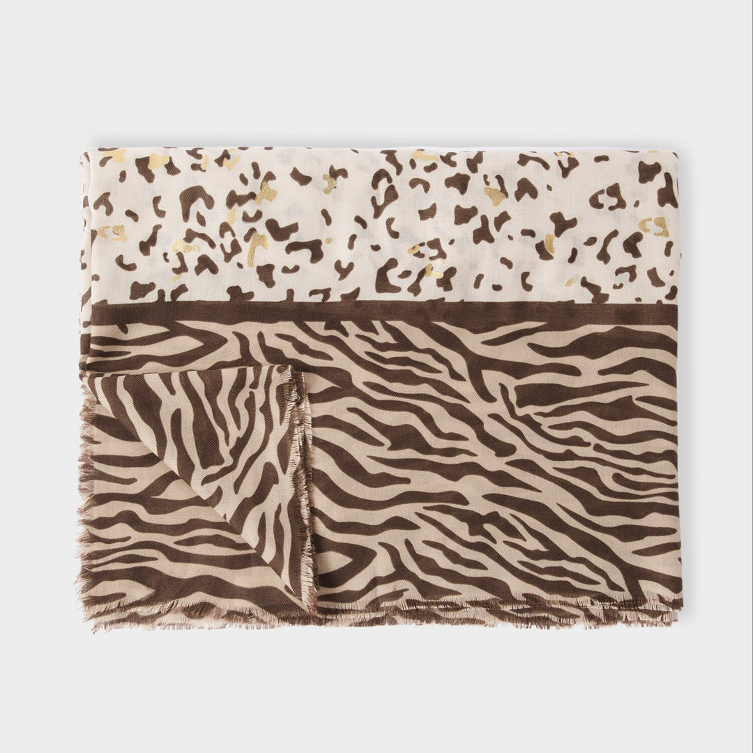 PRINTED FOIL SCARF ANIMAL CHOCOLATE