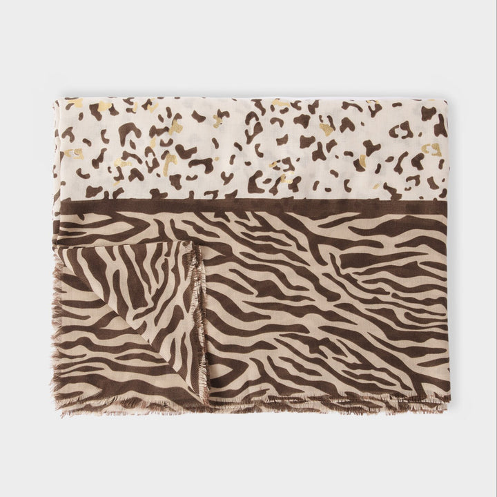 PRINTED FOIL SCARF ANIMAL CHOCOLATE