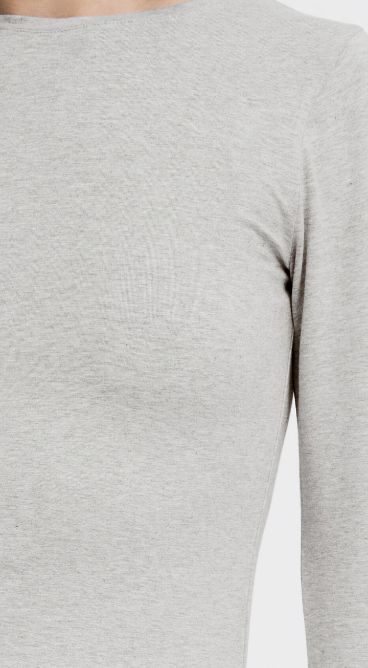 PAMILA LS T-SHIRT MID GREY MELANGE