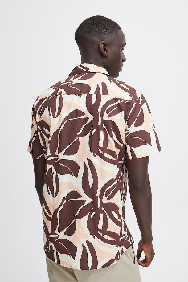 SHORT SLEEVED CHICORY COFFEE SHIRT