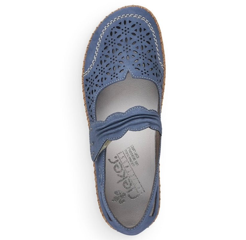 BLUE VELCRO STRAP SHOE