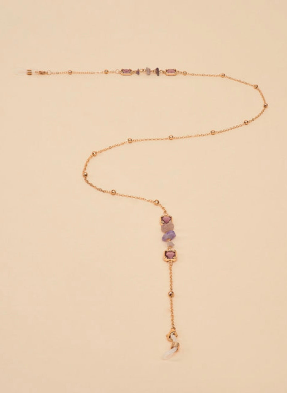 AMETHYST DELICATE GLASSES CHAIN