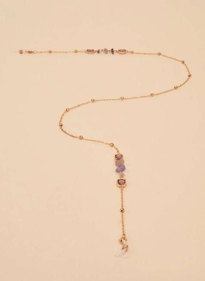 AMETHYST DELICATE GLASSES CHAIN