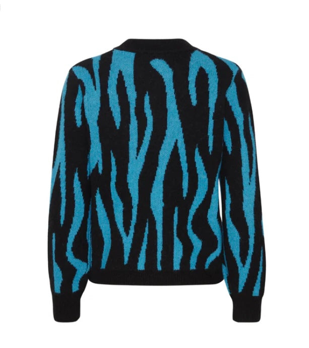 SWEDISH BLUE MIX MARTINE JACQUARD JUMPER