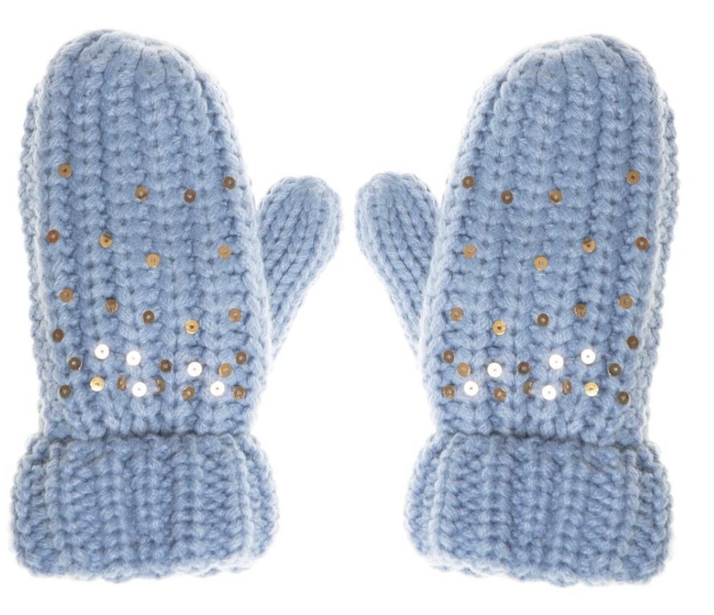 SHIMMER SEQUIN MITTENS