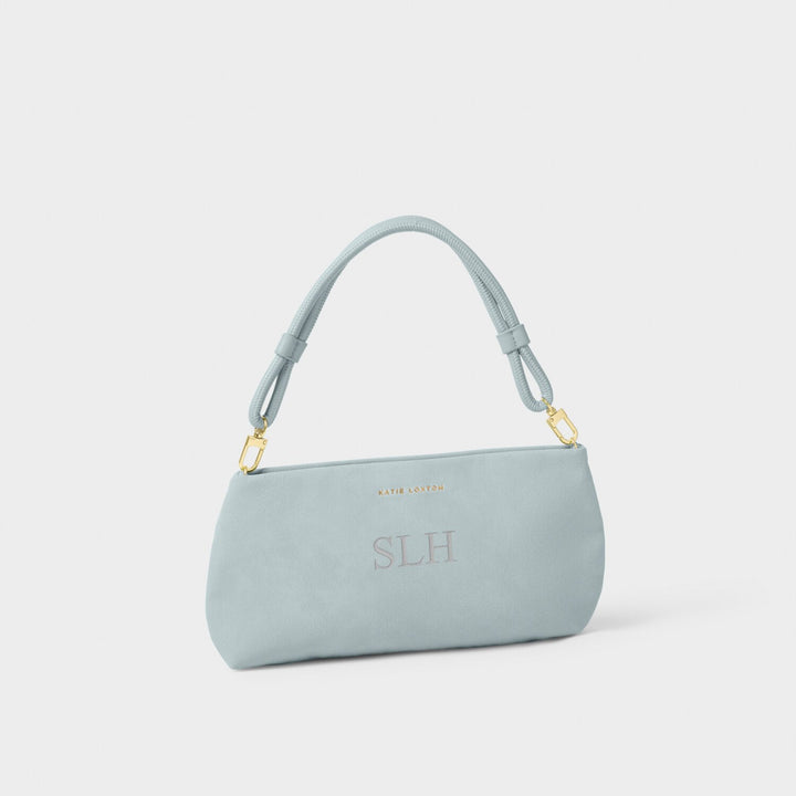 ASHA CLUTCH BLUE MIST SUEDETTE 16CM