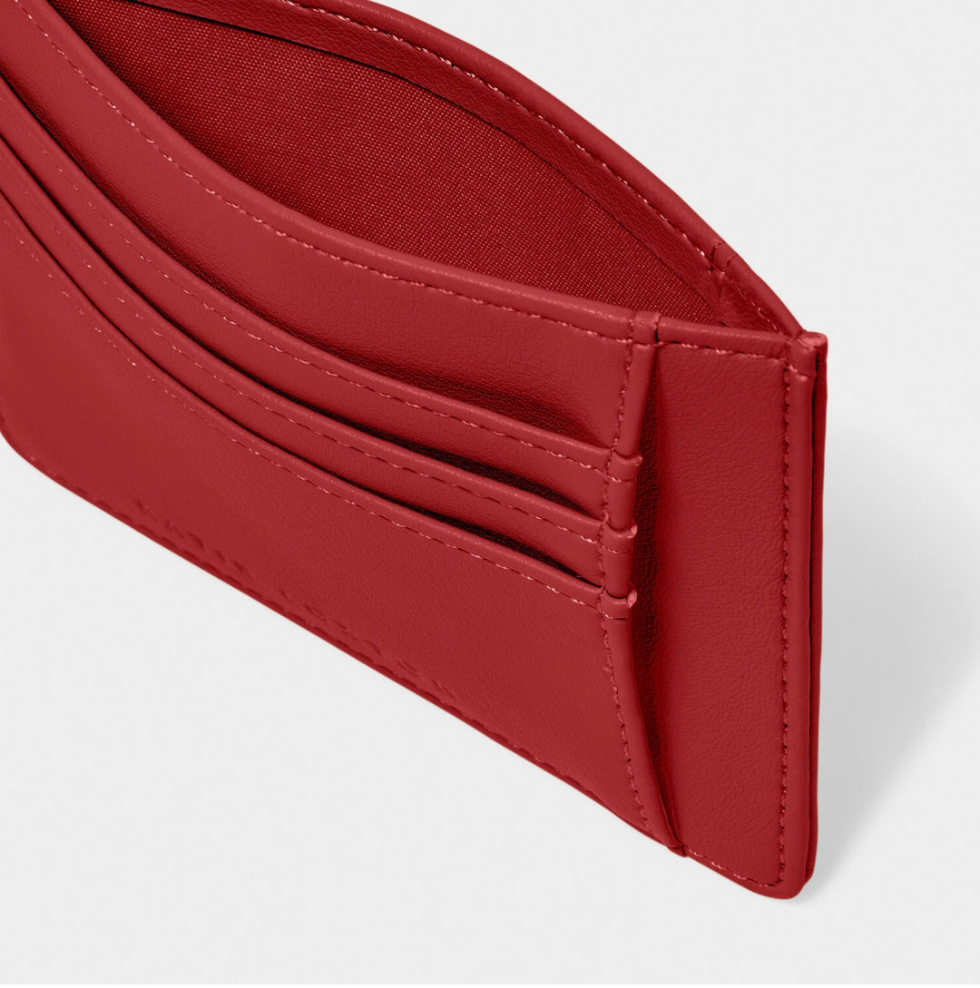 LILY CARD HOLDER IN GARNET RED