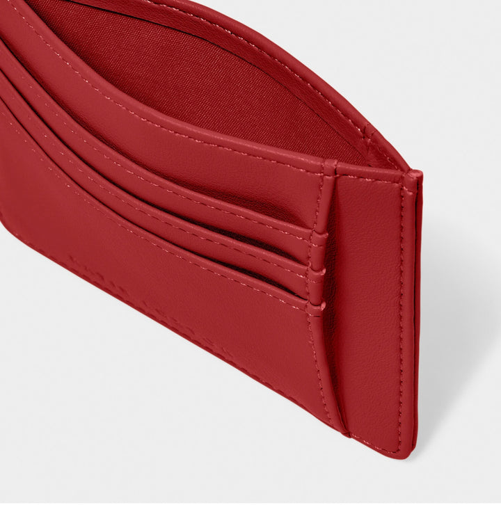 LILY CARD HOLDER IN GARNET RED