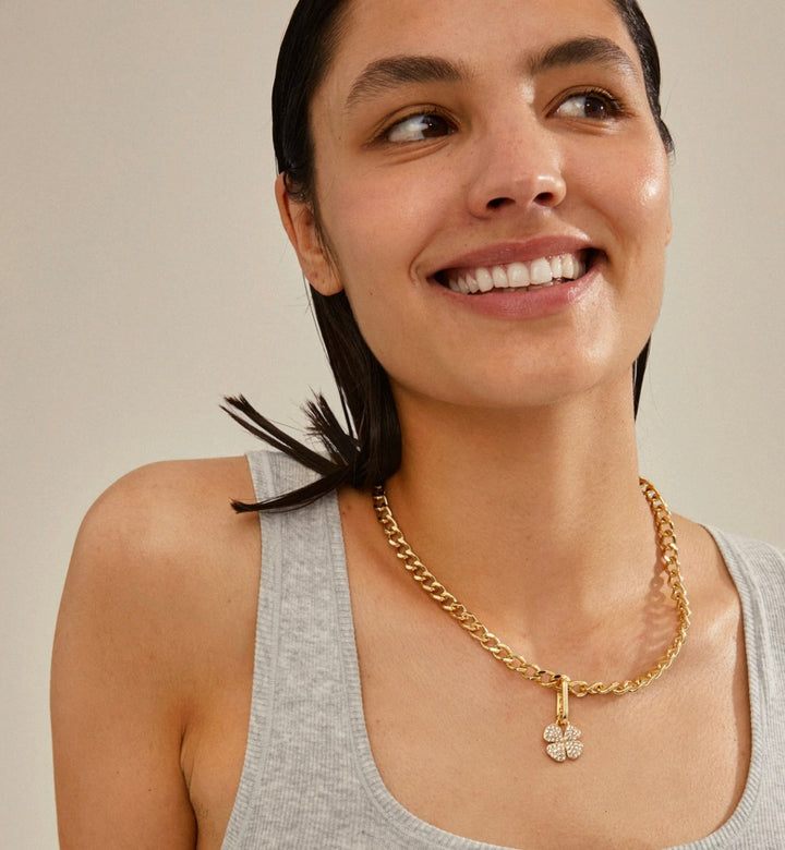 CHARM GOLD PLATED CLOVER PENDANT